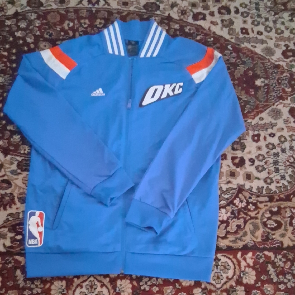 Adidas  Blue and Orange OKC NBA Hoodie